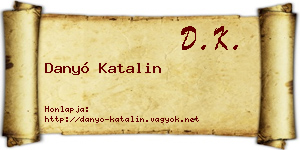 Danyó Katalin névjegykártya